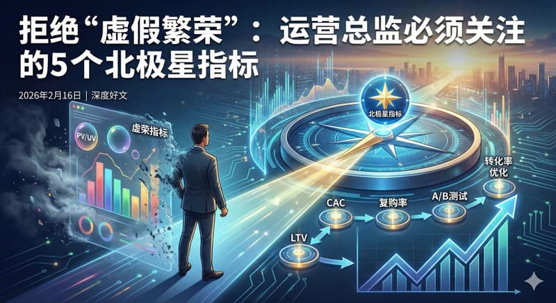 拒绝“虚假繁荣”：运营总监必须关注的5个北极星指标