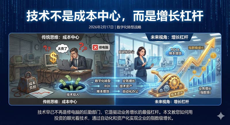 技术不是成本中心，而是增长杠杆