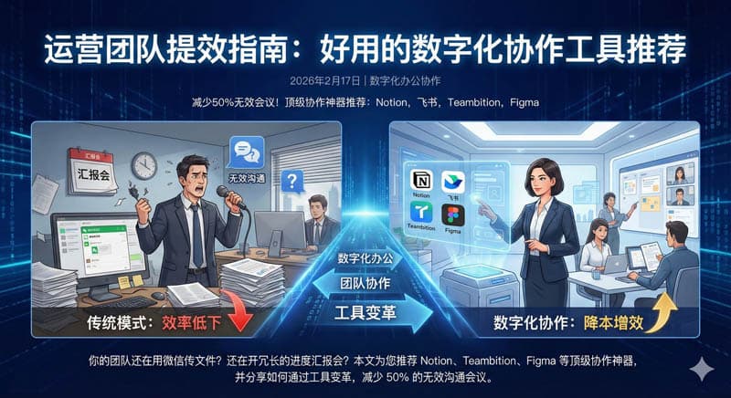 运营团队提效指南：好用的数字化协作工具推荐