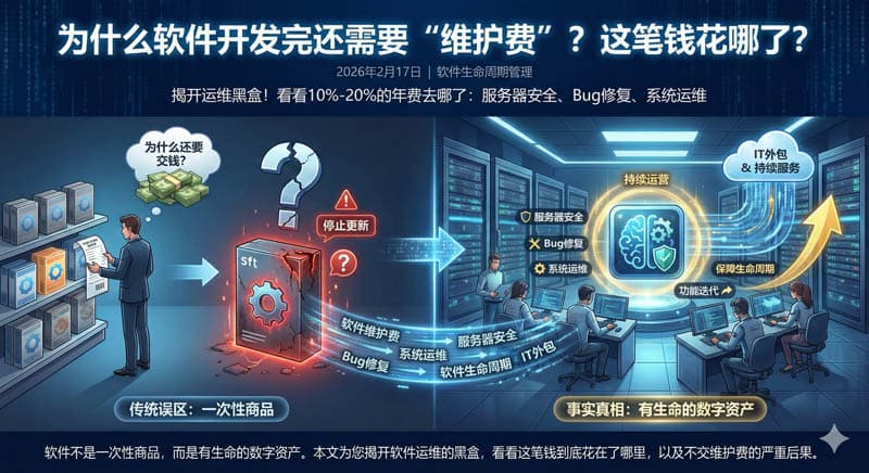 为什么软件开发完还需要“维护费”？这笔钱花哪了？