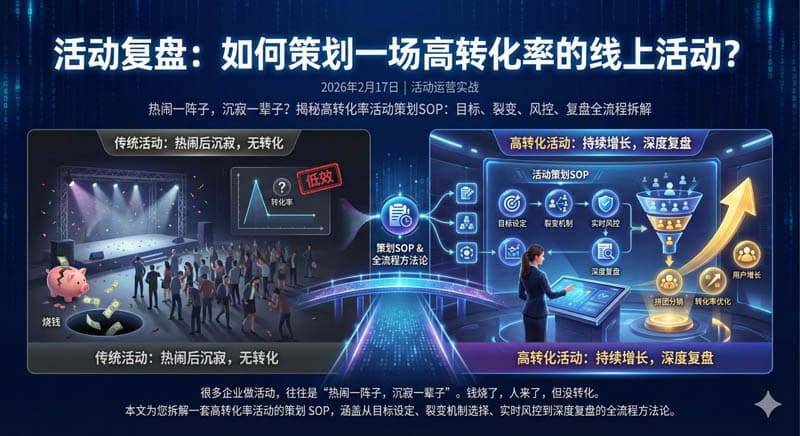 活动复盘：如何策划一场高转化率的线上活动？