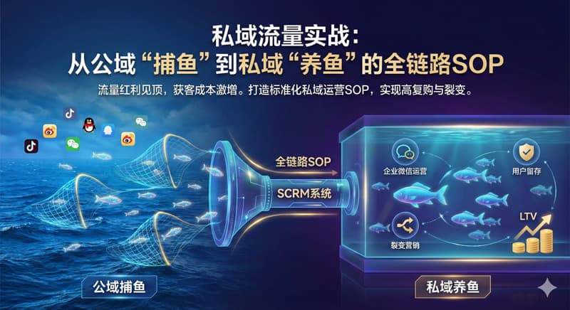 私域流量实战:从公域“捕鱼”到私域“养鱼”的全链路SOP