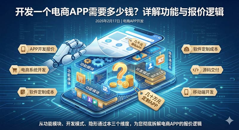 开发一个电商APP需要多少钱?详解功能与报价逻辑