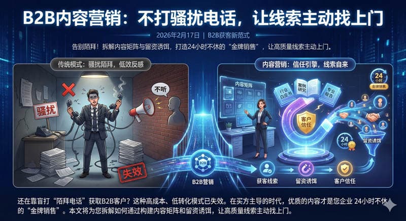 B2B内容营销:不打骚扰电话,让线索主动找上门