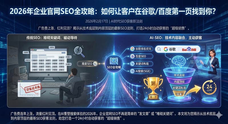 2026年企业官网SEO全攻略:如何让客户在谷歌/百度第一页找到你?