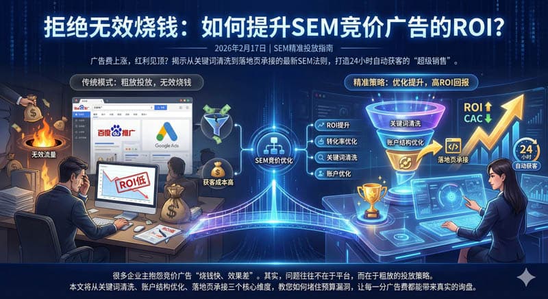 拒绝无效烧钱:如何提升SEM竞价广告的ROI?